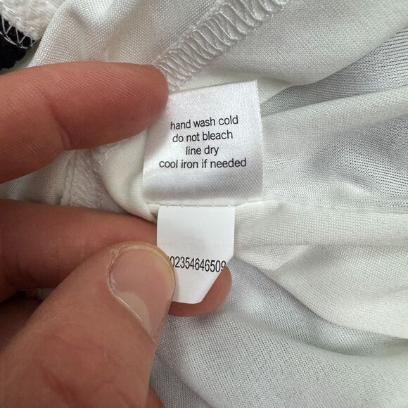 Apt. 9 Colorblock Cap Sleeve Textured A-Line Midi Dress Womens 6 Black White NWT - Picture 8 of 16